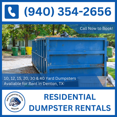 Best Prices for Residential Dumpster Rentals in Denton, Texas & Denton County - DDD Dumpster Rental Denton